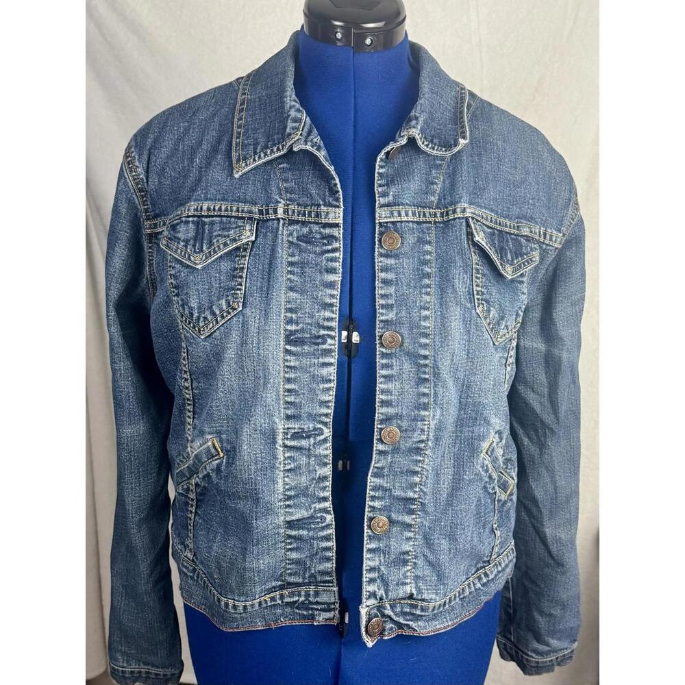 two face threads upcycled levi’s denim jacket int… - image 5